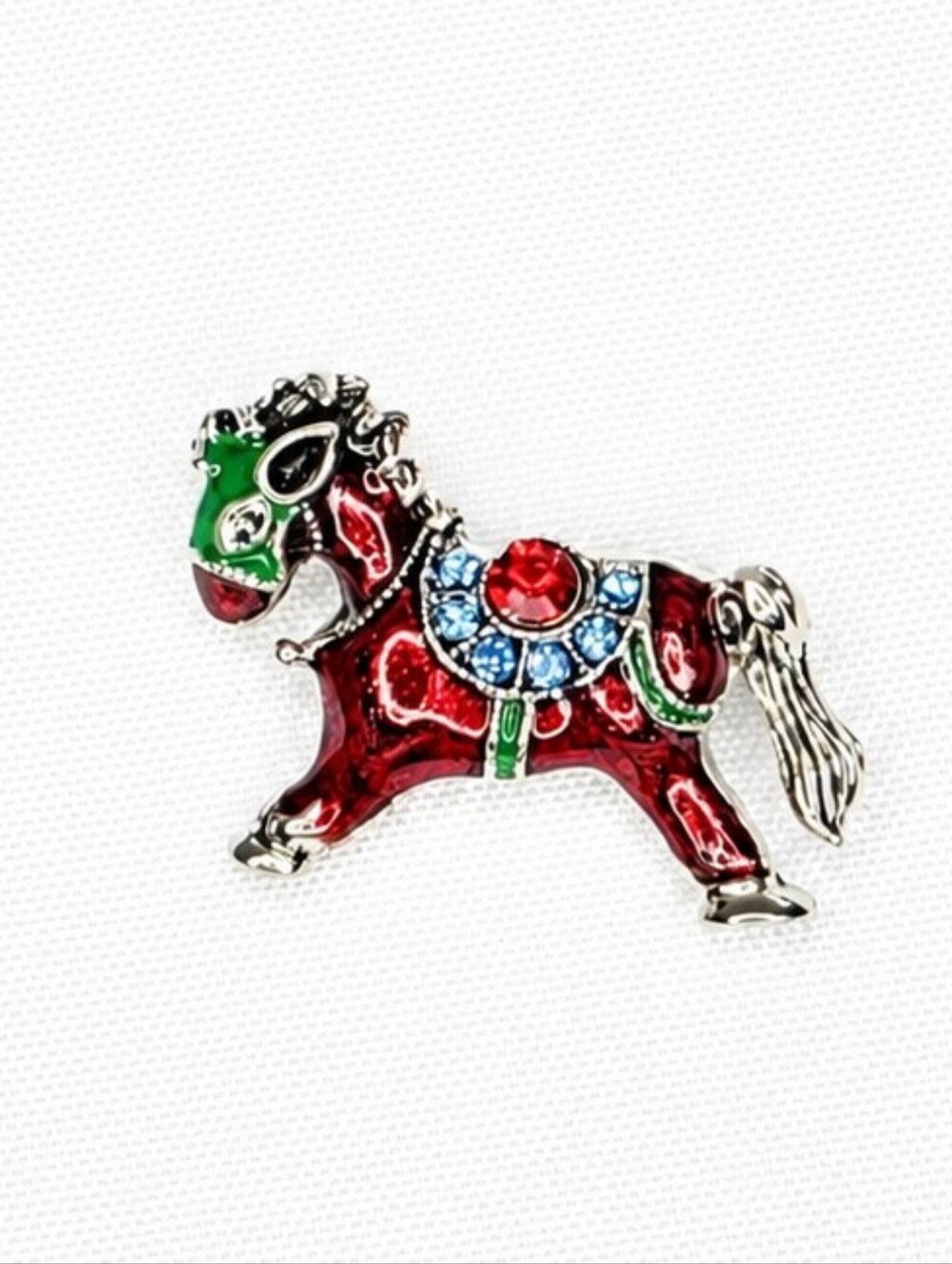 💎 Gold Tone Bird Brooch Multicolor Rhinestone Crystal Statement Pin Sparkly - Picture 3 of 5